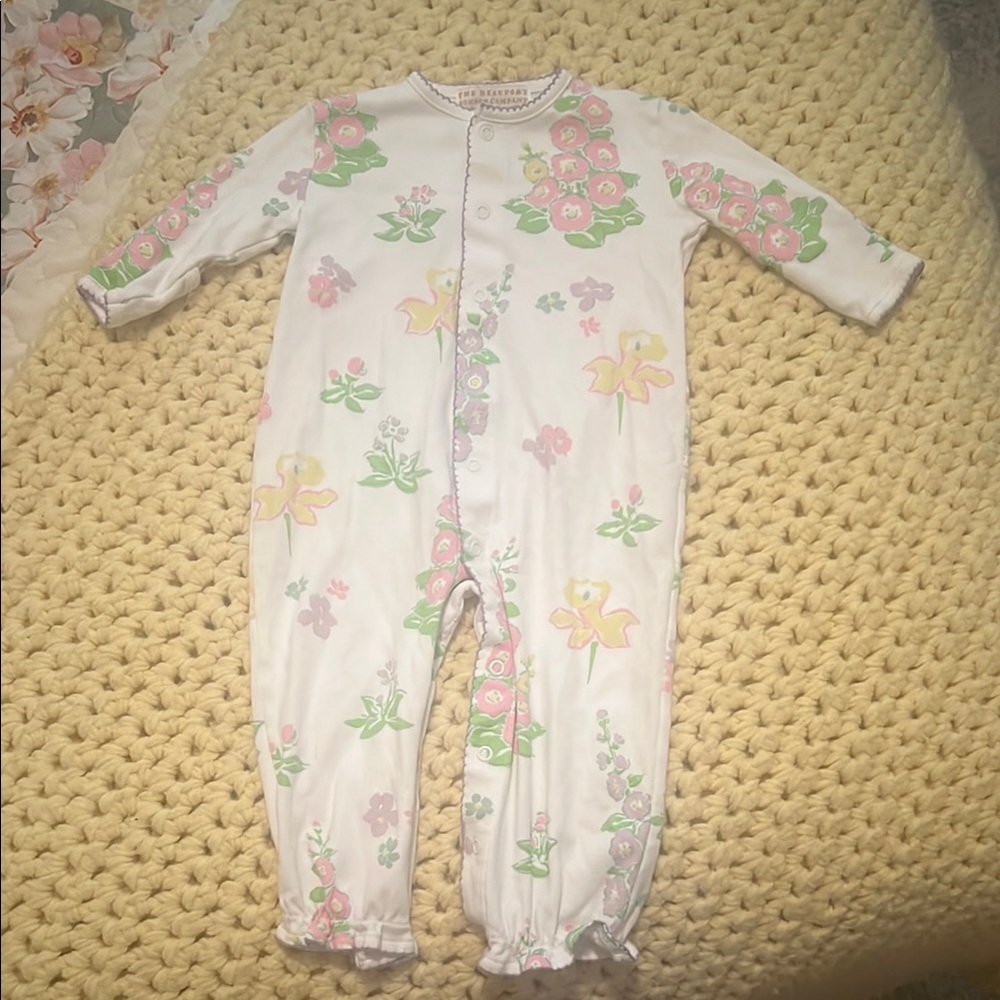 TBBC Floral Convertible Gown Onesie 0-3 months